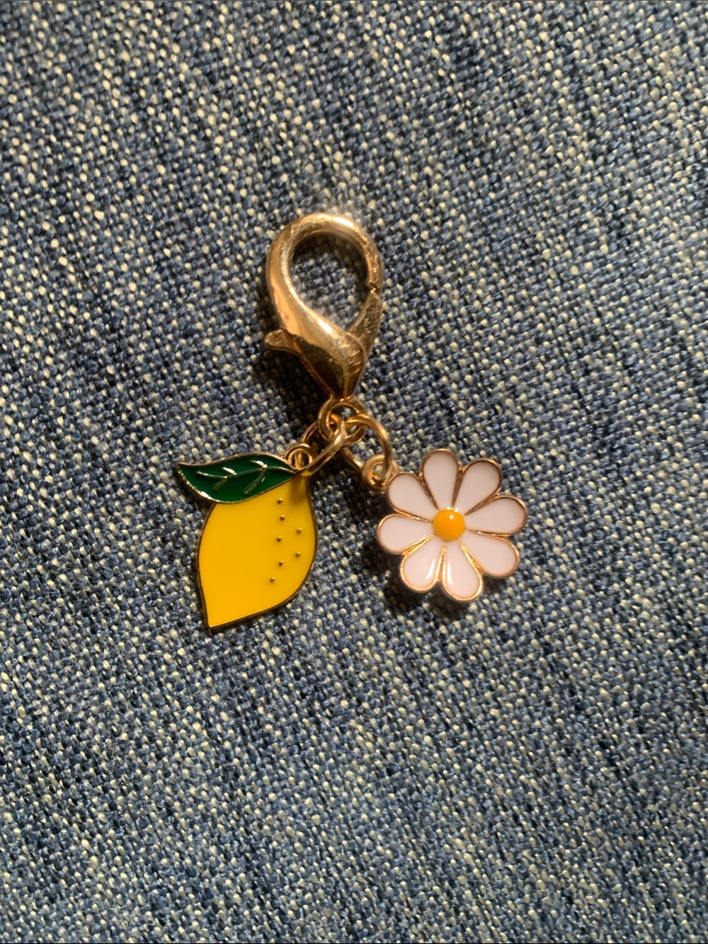 Lemon & Daisy Charm Clip-On Accessory - Yellow & Pink